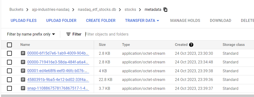 BigLake metadata in GCS Bucket